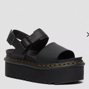 VOSS WOMEN'S LEATHER STRAP PLATFORM SANDALS